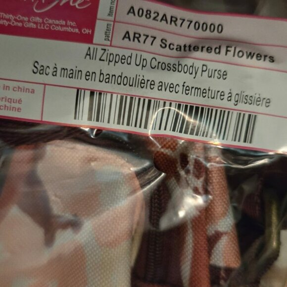Thirty One All Zipped Up Crossbody Sunset Blooms - NEW - Picture 7 of 8